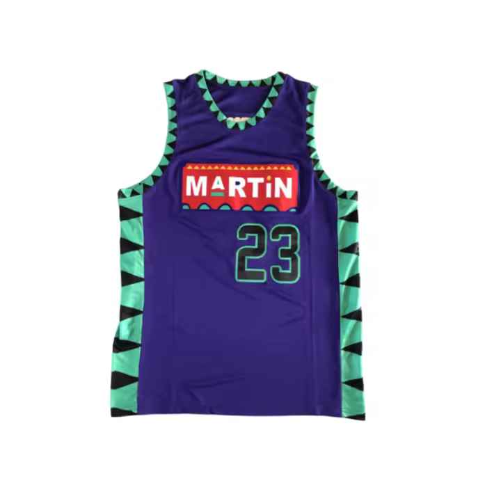 Camiseta de baloncesto de película para hombre, camiseta sin mangas de malla cosida, Martin #23 - 1