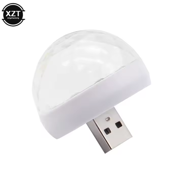 Luces USB de colores para DJ, lámpara de ambiente de DJ, RGB, Mini música colorida, sonido LED, USB-C, fiesta de Karaoke, bienvenida, Bola de luz láser de 5V - 1