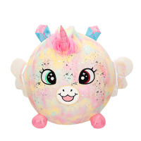 COLORBABY - Biggies Peluche hinchable unicornio, unicornio fantasía, perro, perro brillante, dragón, ajolote hinchable, cuenta con hinchador de pie, tamaño XXL, peluche gigante, regalos niños 3 años - details 0
