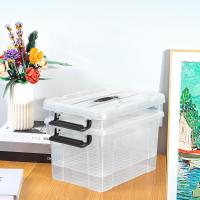 Caja de Almacenamiento de Plástico Transparente Segura y Duradera 90L*4 Diseño Apilable Resistente - details 23