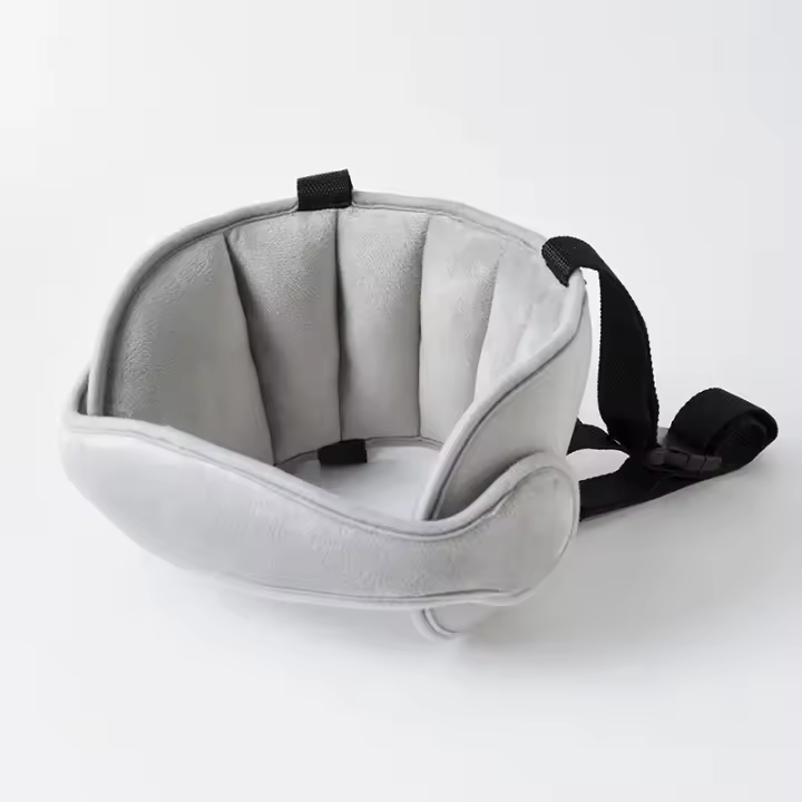 Asiento de coche para bebé Soporte de cabeza ajustable Cinturón de seguridad Almohadas de viaje - 1