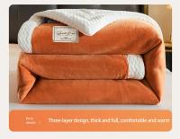 Manta de Invierno Gruesa y Cálida Forro de Cama de Lujo Manta de Sofá Cubierta de Cama Doble para Hogar - details 13