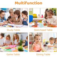 Mesa de Niños Ajustable en Altura Juego de Sillas de 4 Ideal para Jardín de Infantes y Habitación - details 67