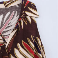 - Camisas de verano para mujer, estampadas ss, cinturón con cuello en V, elegantes sin mangas sses, ropa 2025 - details 4