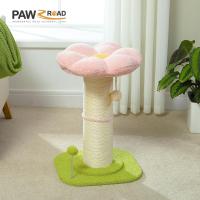 PAWZ Road Poste Rascador de Flores para Gatos, Árbol Pequeño con Poste Súper Grueso [Diámetro = 14 cm], Cama Extraíble para Interior - details 2