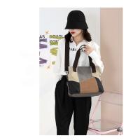 Moda bolso de las mujeres, la colisión bolsa de lona, de gran capacidad, retro, empalme bolsa de tela, nuevo bolso de hombro - details 7