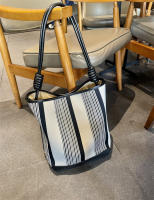 Bolso de Mujer de Lona a Rayas Bolso de Hombro Grande Capacidad Bolso Informal para las Axilas - details 5