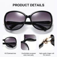 Gafas de Moda Polarizadas para Mujer CATMONROE - Montura Grande Elegante de PC con Bisagras de Metal Dorado, Protección, Gafas Elegantes para Viajar y Conducir, Caja de Regalo Incluida - details 0
