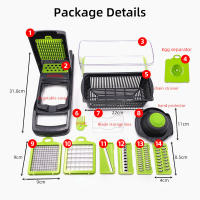 Cortador de verduras multifuncional para cocina, accesorio rallador con hoja de acero, para patatas y zanahorias, 8 en 1 - details 7