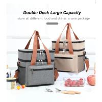 Bolsa de almuerzo multifuncional de doble capa para mujeres y hombres, fiambrera de Picnic de viaje de gran capacidad con correa para el hombro - details 2