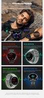 Relojes inteligentes hombre Fitness exterior Bluetooth deporte Seguimiento GPS ritmo cardíaco presión arterial reloj mujer - details 10