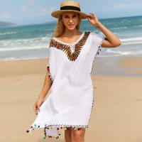 Blusa de protección solar de playa tamaño grande y sexy bañador de Bikini casual chal - details 0