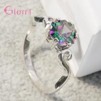 Anillo de Boda de Plata Elegant 925 Zirconia Cúbica Aaa Clara Promesa de Joyería para Mujeres - details 4