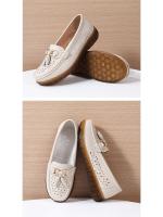 Zapatos de suela gruesa súper suaves y cómodos para mujer en primavera, nuevos zapatos sin cordones de suela suave de cuero genuino con suela de piel de vaca para madres de mediana edad y ancianas. - details 3
