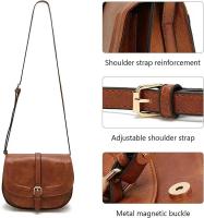 Bolso cruzado de cuero PU ajustable Bolso de hombro bohemio con correa larga - details 2
