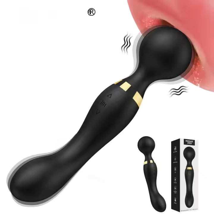 Leten Vibrador Potente Doble Cabeza Mágico Wand para Mujeres Estimulador de Clítoris y Punto G - 1