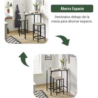 Juego de comedor de mesa alta de bar con 4 taburetes y 1 mesa gris OGT11-HG ES - details 50