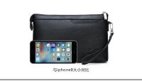 Bolso de mano de negocios con diseño de marca a la moda, bolsos tipo sobre de cuero PU de alta calidad, cartera de viaje informal para hombre, bolsillo para teléfono móvil - details 0