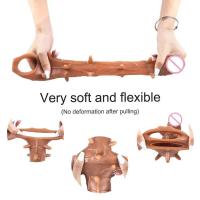 Leten Extender tooys Hombre Vibrador Juguetes sexuales 18 Anillo de erección Hombres Funda de condón especial para hombres para - details 8