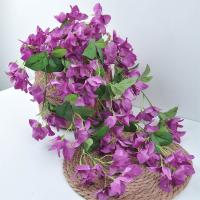 Bougainvillea Multicolor, flor Artificial, accesorios DIY, enredadera Floral realista, pétalos de seda, hojas verdes, flor falsa - details 1