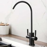 Filtrador de Agua Puro de Acero Inoxidable Rotativo de 360°, Doble Agujero, Purificador de Agua de Osmosis Reversa para Cocina - details 4