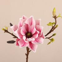 DIY florero decoración EVA rama de Magnolia Artificial tacto Real flores de orquídeas artificiales hechas a mano arte Floral flor falsa decoración de boda - details 1