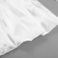 Vestido blanco nuevo de invierno versátil con mangas farol de satén Design Sense - details 24