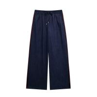OUWU- -traje Vaquero Vintage Informal Y Elegante Para Mujer, Blusa Con Capucha Y Botones Lisos, Pantalones Rectos Con Cordón, Trajes De Otoño 2025 - details 6
