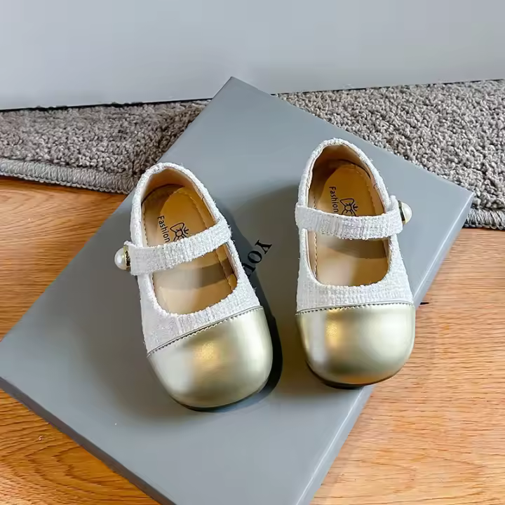 Zapatos planos informales de cuero para niños, calzado de baile de princesa para fiesta y boda, 2024 - 1