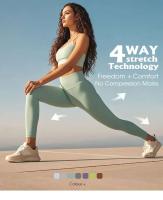 Leggings de Entrenamiento de Cintura Alta Elásticos de 4 Vías, Cintura Delgada, Levantamiento de Glúteos, Control de Barriga para Gimnasio, Yoga, Correr, Uso Diario - details 0