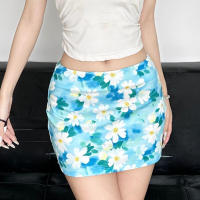 BUNO-Minifalda con estampado floral para mujer, ropa de verano, falda ajustada de tubo de cintura media, faldas bonitas para fiesta de noche, ropa de calle Y2K - details 3