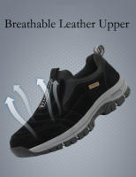 Zapatos de senderismo de marca para hombre, zapatos de Trekking al aire libre de cuero de ante, zapatillas de entrenamiento ligeras antideslizantes, zapatos de escalada para caminar - details 5