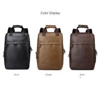 Mochila Pu para hombres, mochila para estudiantes universitarios minimalistas, bolsa de computadora para viajes de negocios, bolso de ocio de gran capacidad - details 20