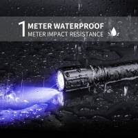 Linterna Ultravioleta Nextorch C2UV con 4pcs AA Bombas Impermeable 405nm Longitud de Onda 500mW Salida de Luz para Uso Doméstico Material de Aleación de Aluminio Fuente de Luz LED UV 405nm - details 3