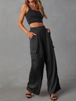 Cargo de cintura alta para mujer, nuevos pantalones de moda, pantalones sueltos de pierna ancha para primavera y verano - details 4