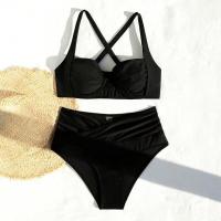 Conjunto de Bikini de Cintura Alta para Mujeres Traje de Baño de Dos Piezas con Frontal de Torsión - details 5