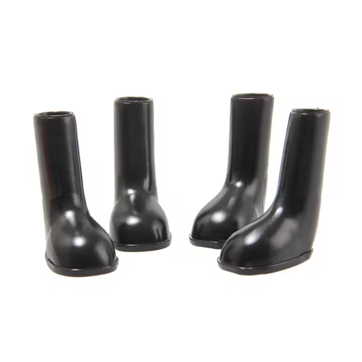 Zapatos elásticos antideslizantes para perros, Botas de lluvia para mascotas, impermeables, para caminar, 4 piezas - 1