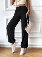 Pantalones elásticos de pierna ancha para mujer Ropa de moda de otoño y primavera - details 3