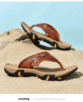 Sandalias de Cuero de Vaca para Hombres Zapatos de Playa de Tamaño Grande con Antideslizante y Resistente al Desgaste Ropa Exterior Diaria - details 6