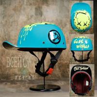 Casco de motocicleta Retro, protector de cabeza de media cara, Estilo Vintage - details 5