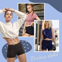 Ropa ajustada de cintura alta para mujer, moda de verano 2025, ropa deportiva para gimnasio, pantalones cortos para correr, pantalones cortos de entrenamiento ajustados a prueba de costuras para Yoga - details 4
