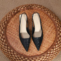 Sandalias de aguja nuevas, sencillas y versátiles, con estampado de leopardo y espalda puntiaguda. - details 27
