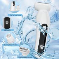 Afeitadora Eléctrica para Mujeres 2 en 1 Afeitadora Húmeda/Seca con Base de Cabeza y Cuchilla de Rostro Recambiable Impermeable Bi - details 0