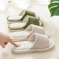 Zapatillas de Casa de Lino Naturales 2025 Zapatos de Piso Interiores Silenciosos para Verano - details 4