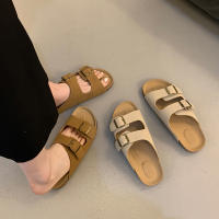 Zapatos de suela gruesa para mujer, zapatillas de uso externo, sandalias Boken con aumento de altura, semi remolque, tendencia de verano, 2024 - details 2
