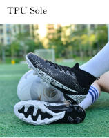 Zapatos de fútbol de marca para hombre, botas de fútbol de tobillo alto, calzado deportivo de entrenamiento, tacos cómodos, zapatillas de deporte FG/TF Match - details 10
