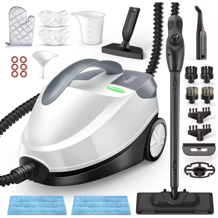 Limpiador 28 Accesorios Hogar, Potente Trapeador a Vapor Multiusos de 1800W con Tanque de 1,5 L para Limpieza de Pisos, Servicio Pesado sin Químicos - 1
