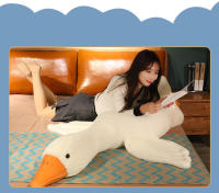 Muñeca de ganso blanco grande durmiendo, almohada de felpa creativa, regalo de cumpleaños para bebé, almohada trasera para cama - details 2