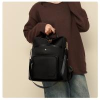 Bolso de mujer, nueva mochila con textura de cuero suave, estilo coreano, mochila escolar retro de moda, bolso de viaje de tendencia de color sólido simple - details 12
