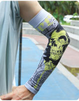 Mangas de brazo deportivas de seda de hielo, licra, tatuaje, manguito de protección UV transpirable, correr al aire libre, ciclismo, Fitness, manga de brazo de secado rápido - details 8